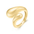 Gold Sculptural Crossover Ring
